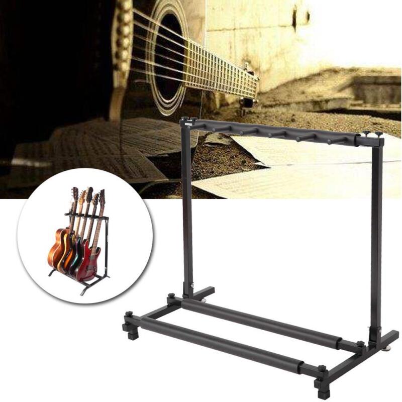 New 5 Holder Guitar Band Stage Bass Acoustic Guitar Stand Storage Rack