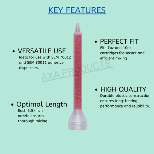 50Pcs Mixing Nozzles Adhesive Dispenser Plastic Static For 7oz 10oz Cartridge