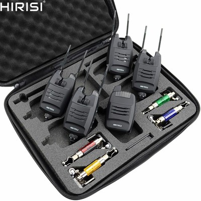 Wireless Carp Fishing Alarm Set with LED Swinger Fishing Bite Alarm Indicato 1+4