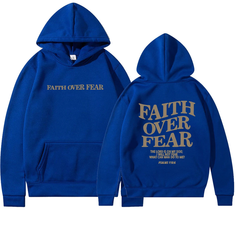 Faith over Fear Christian Hoodie for Woman Christian Sweatshirt Jesus Sweatshirt