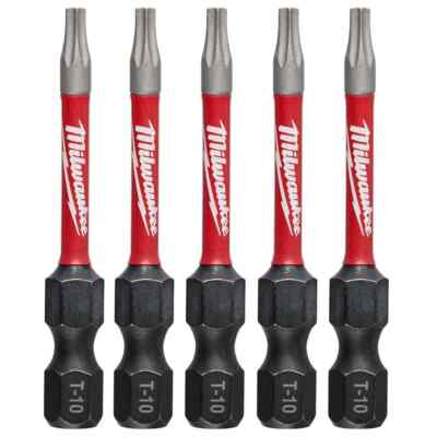 SHOCKWAVE Impact Duty 2 In. T10 Torx Alloy Steel Screw Driver Bit (5-Pack)