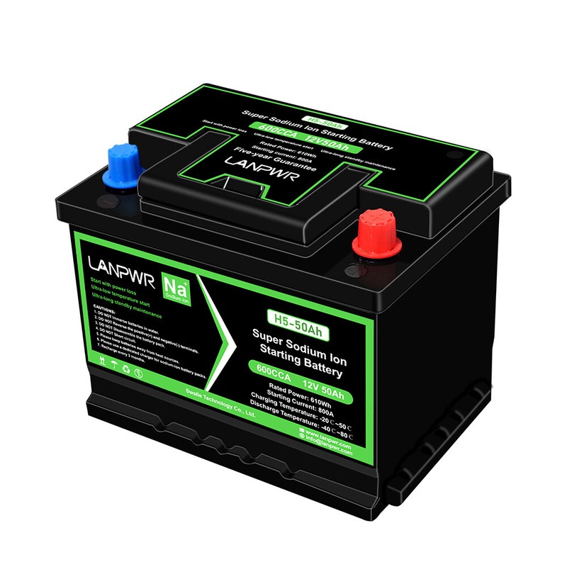 LANPWR 600CCA 12V 610Wh Sodium Ion Battery 50Ah 6000 Cycles