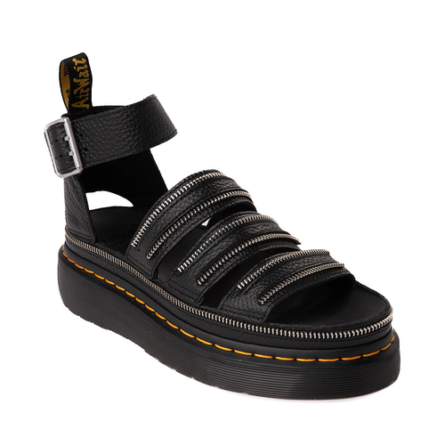 DR. MARTENS CLARISSA II QUAD HDW Sandals Black Milled Nappa