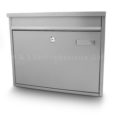 Wandbriefkasten Briefkasten Postkasten Fronteinwurf MS-13182 Grau Bituxx