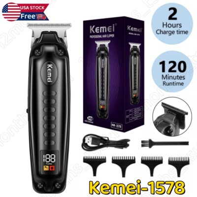Kemei Professional Hair Clippers Cordless Trimmer Beard Cutting Machine Barber