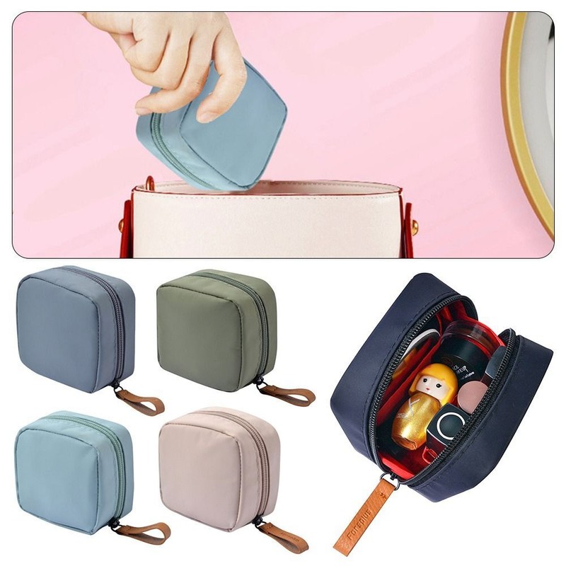 Storage Coin Bag Mouth Red Bag Storage Bag Sanitary Cotton Bag Cosmetic Bag