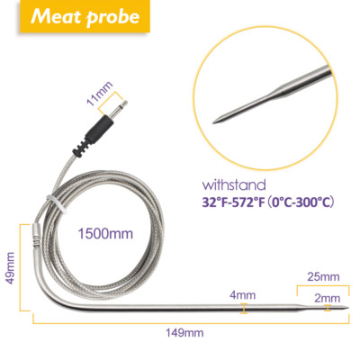 Replace PROBE for INKBIRD IBT-4XS meat thermometer meat probe replacement US C/F
