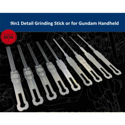 9in1 Detail Grinding Stick Model Building Tools for Gundam Handheld Decoration