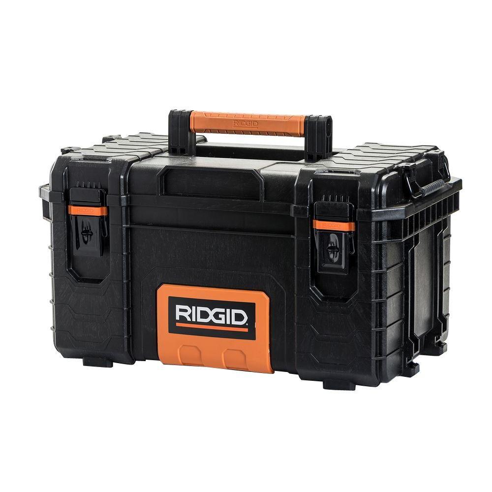 RIDGID Rolling Portable Tool Storage Cart Organizer Stack 3 Box Mobile Combo