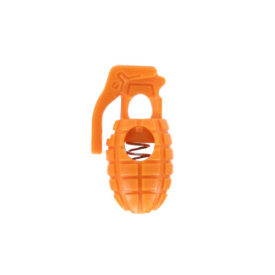 Single Barrel Grenade Cord Lock Draw String Toggle Stopper Slider Spring Loaded