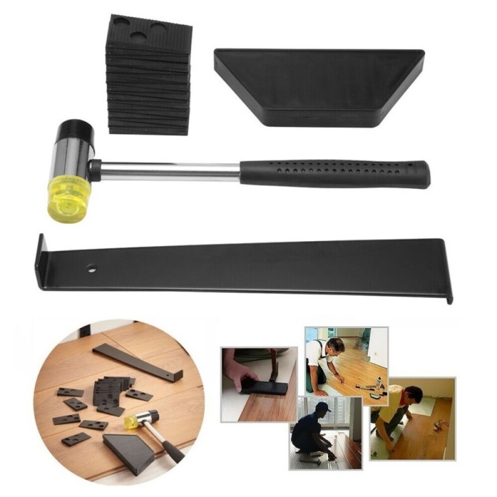 Laminate Wood Flooring Fitting Installation Spacers Pull Bar Hammer Tool Kit Ebay