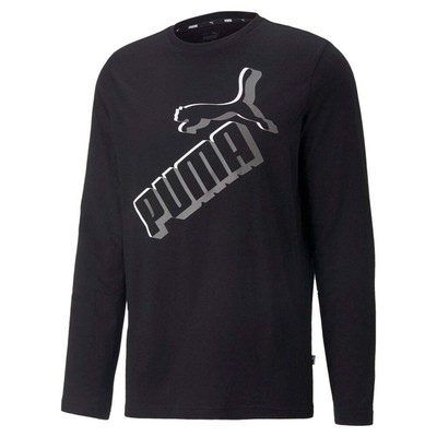 

Puma Ess+ Logo Футболка с круглым вырезом и длинным рукавом Мужские черные повседневные топы 84986101, Черный, Puma Ess+ Logo Crew Neck Long Sleeve T-Shirt