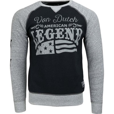 

Von Dutch Флисовая футболка с круглым вырезом и длинным рукавом Мужские повседневные топы размера  SS04, Черный, Von Dutch Fleece Crew Neck Long Sleeve T-Shirt