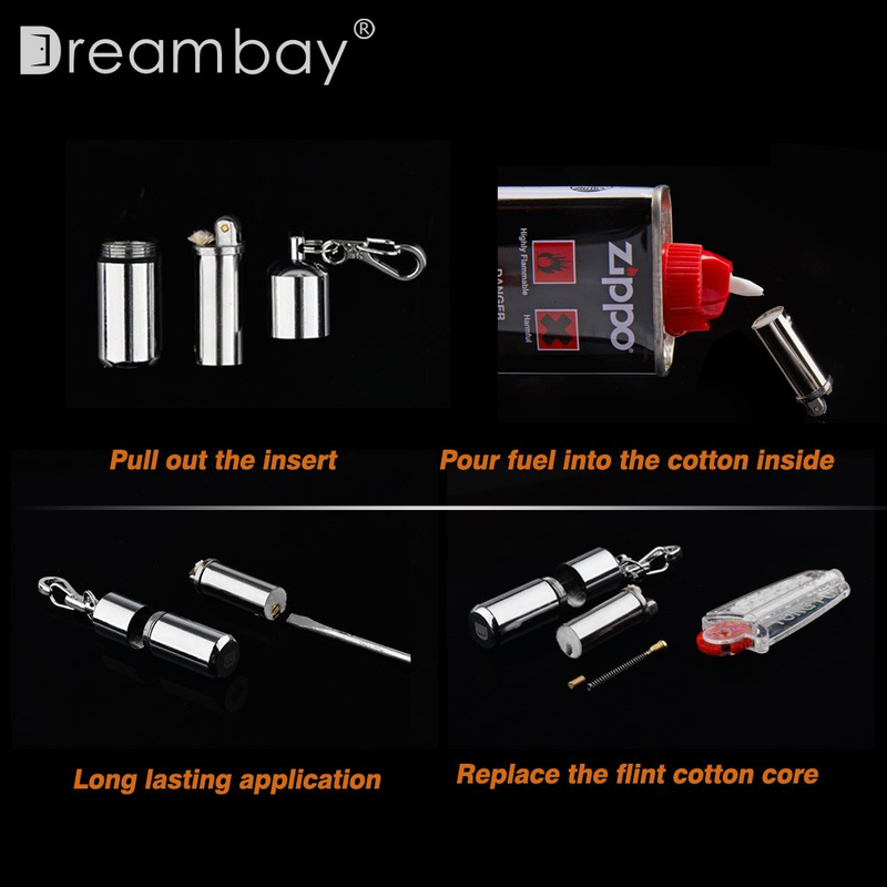 EDC Emergency Fire Starters Waterproof Lighter - 2 Pack Peanut Survival Use 6 1