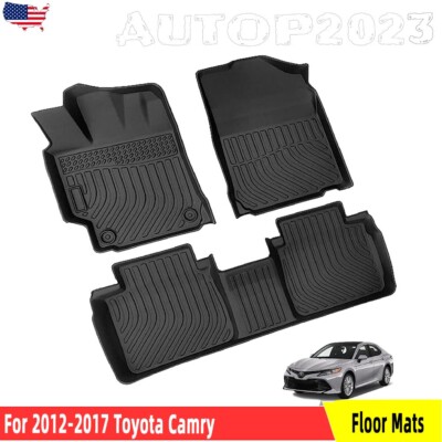 Floor Mats Cargo Liners for 2012-2017 Toyota Camry All-Weather TPE Odorless 3pcs