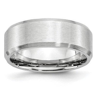 Chisel Cobalt Beveled Edge Satin 8mm Band S:11