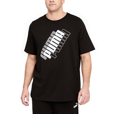 

Футболка Puma Power с круглым вырезом и коротким рукавом с логотипом Big Tall Mens Size  Athleti, Черный, Puma Power Logo Crew Neck Short Sleeve T-Shirt Big Tall