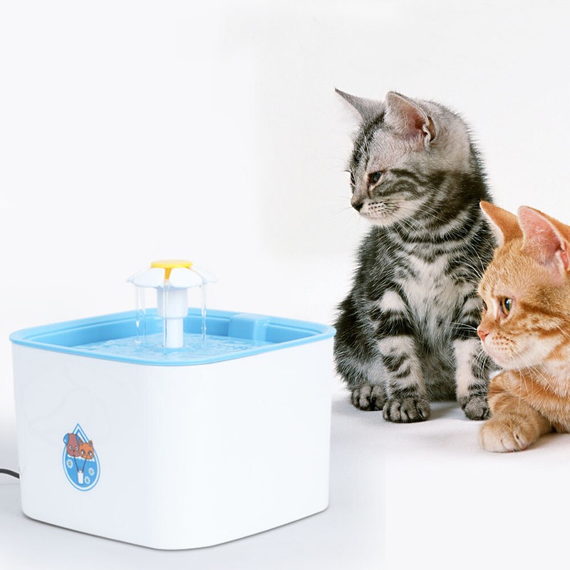 2,5L Wasserautomat Trinkbrunnen Wasserspender Haustierbrunnen für Katzen Hunde
