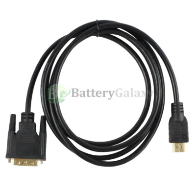 DVI-D To HDMI Male To Male Cable Gold 24+1 HDTV PC Display Wire Monitor 1.5-25FT