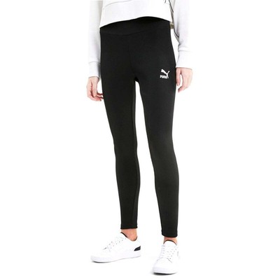 

Puma Classics Ribbed High Rise Athletic Leggings Womens Size  597650-01, Черный, Puma Classics Ribbed High Rise Athletic Leggings
