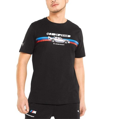 

Puma Bmw Mms Автомобиль Графический Экипаж Шеи Короткие рукава TShirt Мужские Размер  Случайные Топ, Черный, Puma Bmw Mms Car Graphic Crew Neck Short Sleeve TShirt