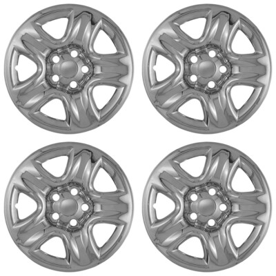 4 CHROME 16'' Wheel Skins Hub Caps 5 Spoke Steel Rim Covers for 01-05 Toyota RAV4