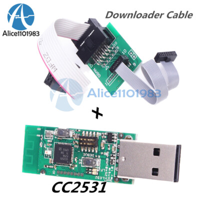 CC2531 Sniffer USB Dongle CC Debugger Emulator and Programm + Downloader Cable