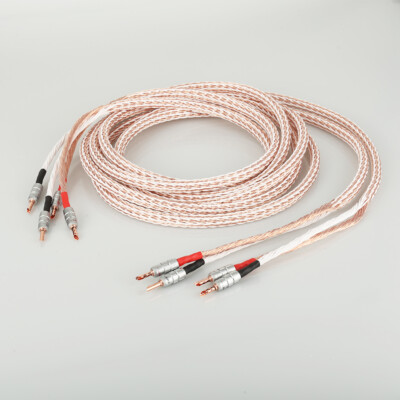 HI-End 12TC Speaker Cable OCC Copper Audiophile speaker cable HIFI Banana plug