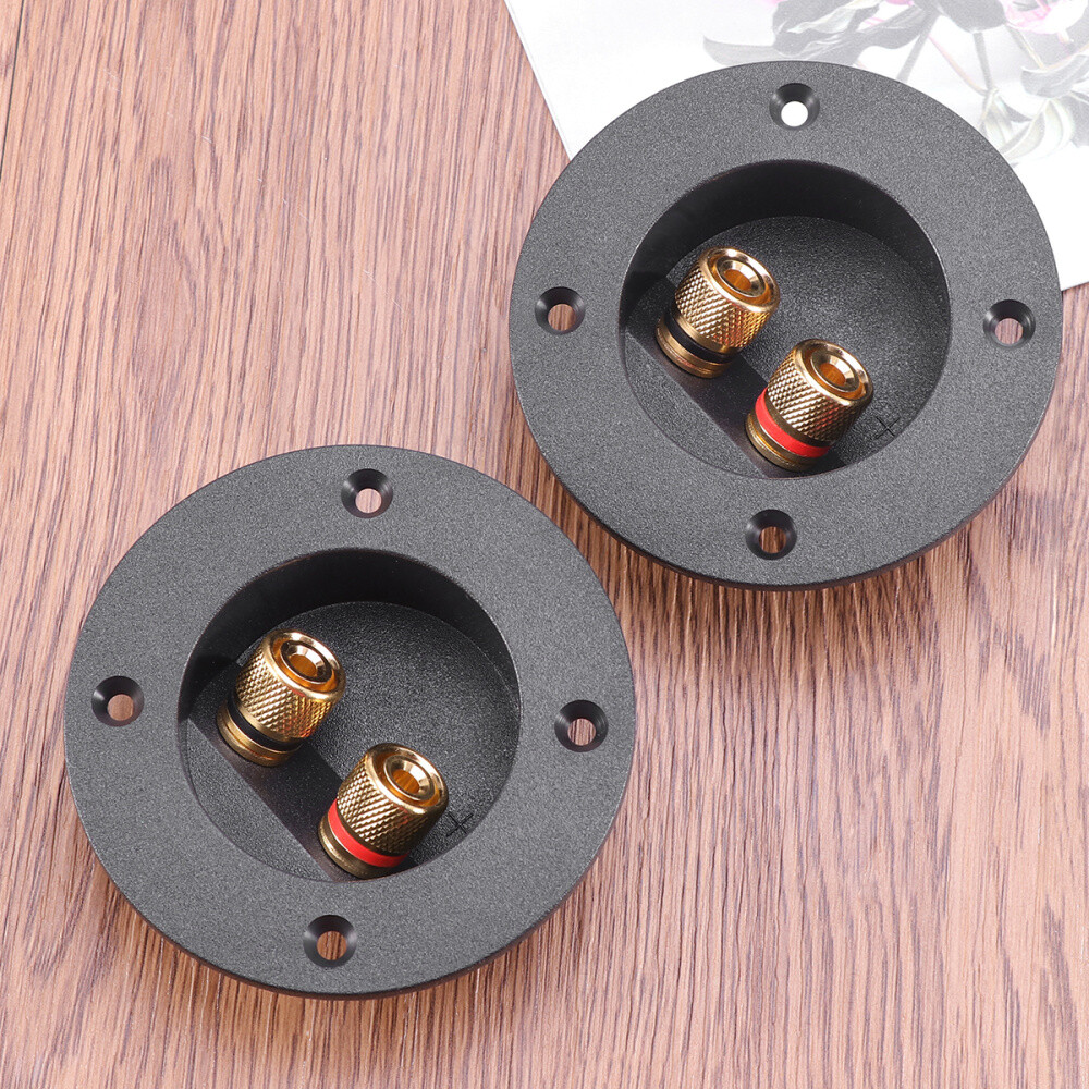 2Pcs Speaker Box Terminal Round Screw Cup Connector Subwoofer Wire