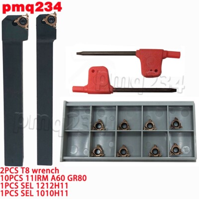 11IRM A60 GR80 thread inserts + SEL 1212H11 + SEL 1010H11 Threaded tool holder