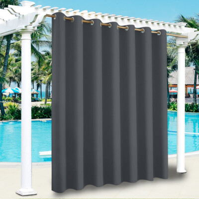 Pergola Curtains Outdoor Waterproof for Sliding Glass Door Sunlight Blind 100''