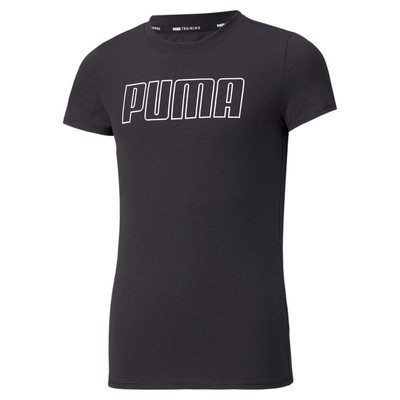 

Футболка Puma Runtrain с круглым вырезом и короткими рукавами для девочек, размер , повседневные топы 589, Черный, Puma Runtrain Crew Neck Short Sleeve T-Shirt Youth