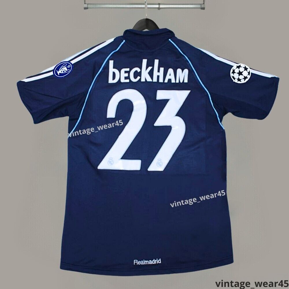 【最終値下】【ベッカム】【未使用品】レアル・マドリード(2005/06) Vintage David Beckham Real Madrid 05/06 Home Size M adidas
