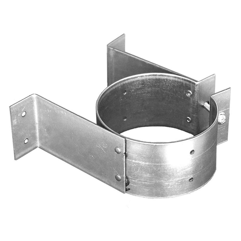 PelletVent 3in Wall Strap Multi Fuel Stove Vent Support Bracket Galvanized Steel