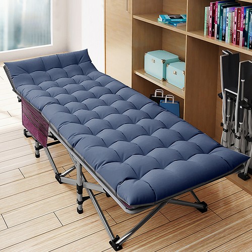 NAIZEA Folding Camping Cot Heavy Duty Sleep Bed Portable w/Mat+Bag Military Cots