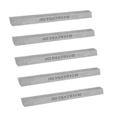 5 Pc HSS Square Tool Bit 3/16'' x 3/16'' x 2-1/2'' Milling Lathe Tool Bit Cutter