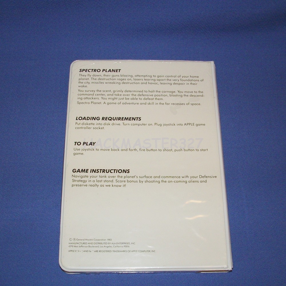 APPLE II II+ IIE DISK SPECTRO PLANET UNOPENED ALA SOFTWARE