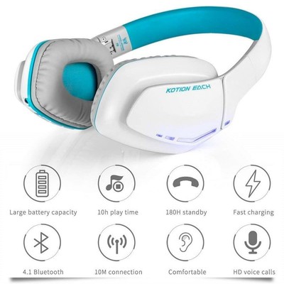 B3506 Wireless Bluetooth Headphones Foldable Gaming Headset V4.1 with Mic for PS
