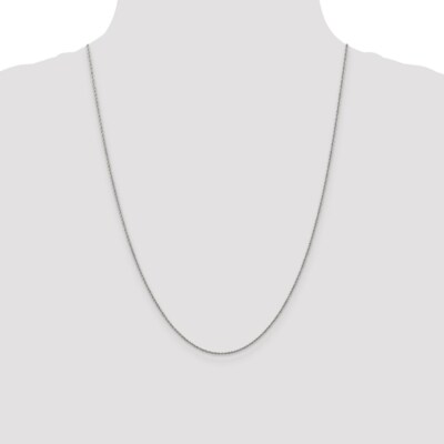 Pre-owned Superdealsforeverything Real 14kt White Gold 1.1mm Baby Rope Chain; 24 Inch