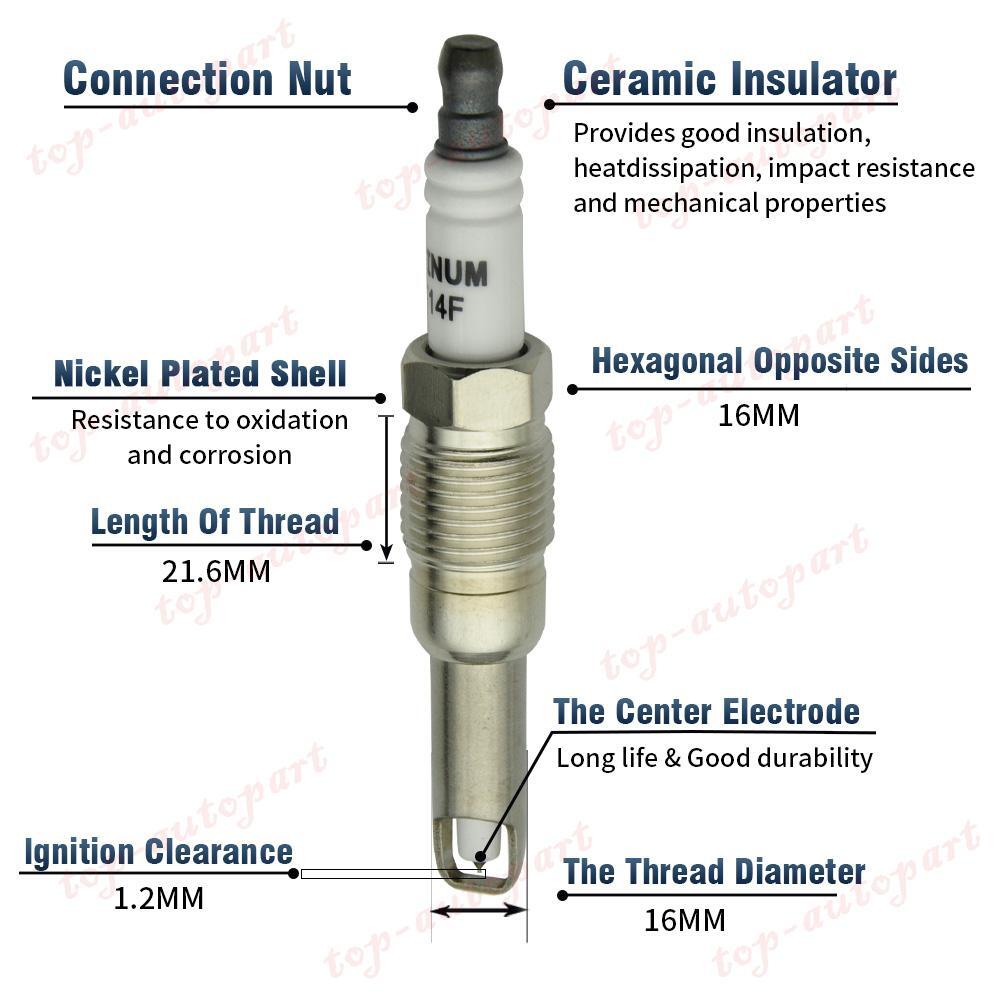 8Pack Ignition Coils PLATINUM Spark Plug For Ford F150 F250 5.4L 2004-2010 DG511