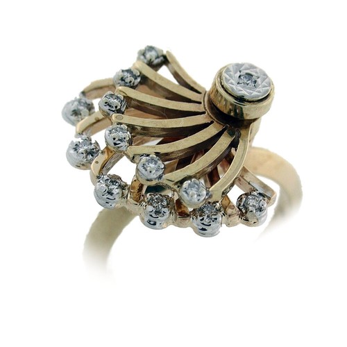 Pre-owned Gems4me Motion Ring Diamond And Fan - Fl849dr