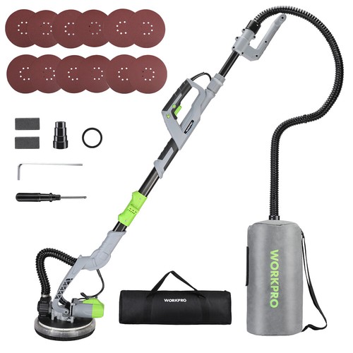 WORKPRO Drywall Sander, 720W Electric Sander with Vacuum, 7 Variable Speed NEW