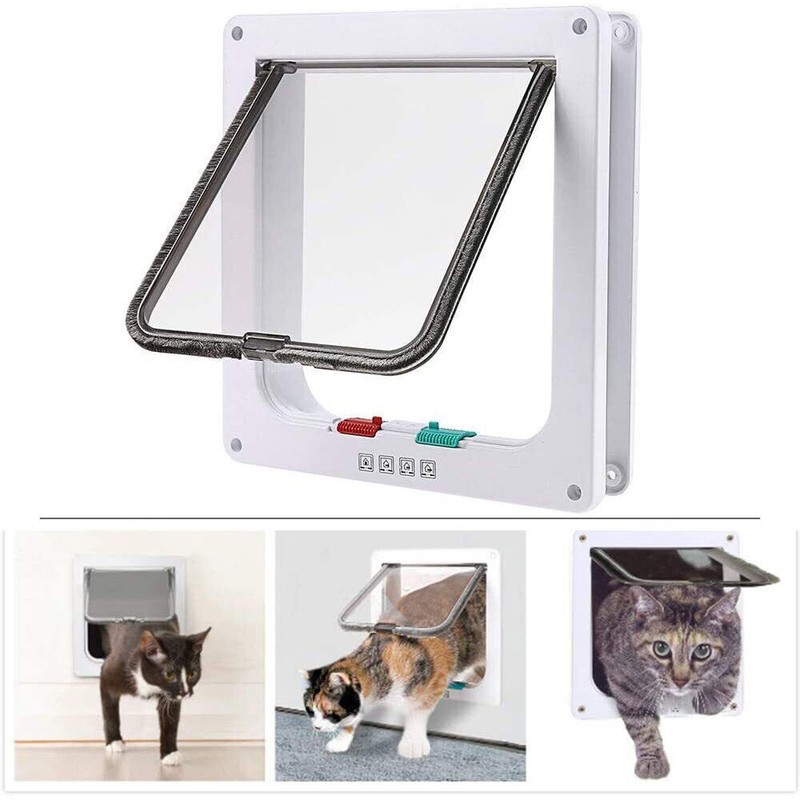 Katzenklappe KatzentÃ¼R Hundeklappe S M L X Eingangskontrolle System Hunde 4-Wege