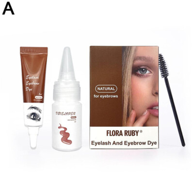 2-in-1 Professional Semi-Permanent Eyelash and Eyebrow Tint Kit Home Salon！
