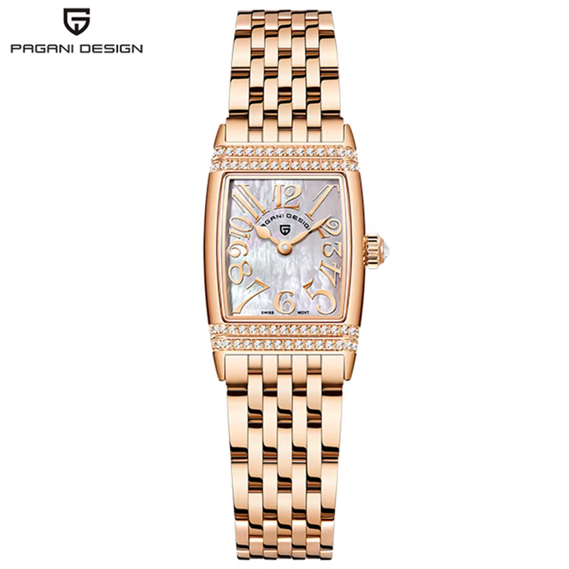PAGANI DESIGN 22mm Square Women's Quartz Watch 50m Waterproof, PD