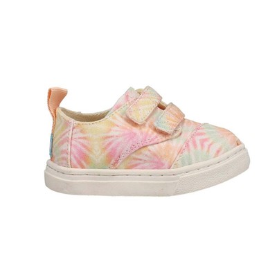 Розовые кроссовки без шнуровки для девочек TOMS Cordones Cupsole Tie Dye с двойным ремешком