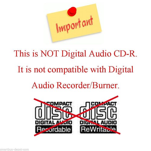 100 Pcs SmartBuy Blank CD-R CDR 52X 700MB/80Min Silver Inkjet Hub Printable Disc