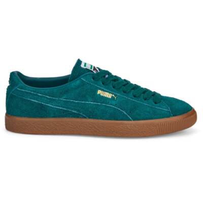 

Puma Suede Vtg Hairy Suede Lace Up Mens Green Sneakers Повседневная обувь 38569803, Зеленый, Puma Suede Vtg Hairy Suede Lace Up