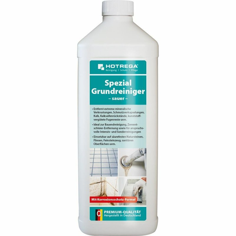 Hotrega Spezial Grundreiniger Sauer 1l Kalk Zementschleier Bauendreinigung