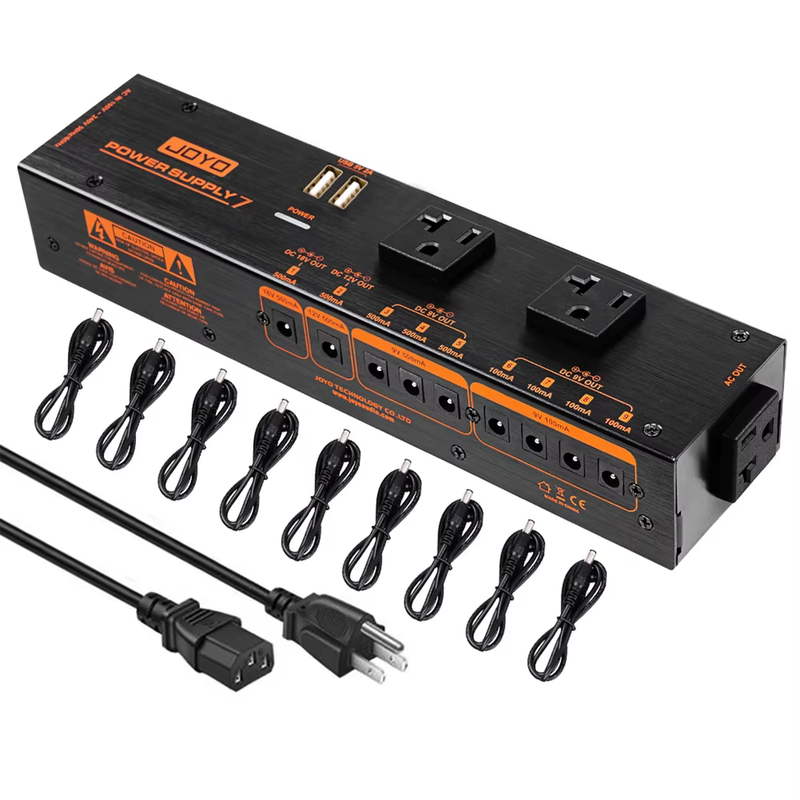 JP-07 Guitar Pedal Power Supply 9 DC Outputs 9V/12V/18V (100mA/500mA) with Isola